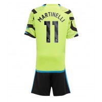 Arsenal Gabriel Martinelli #11 Bortedraktsett Barn 2023-24 Kortermet (+ Korte bukser)